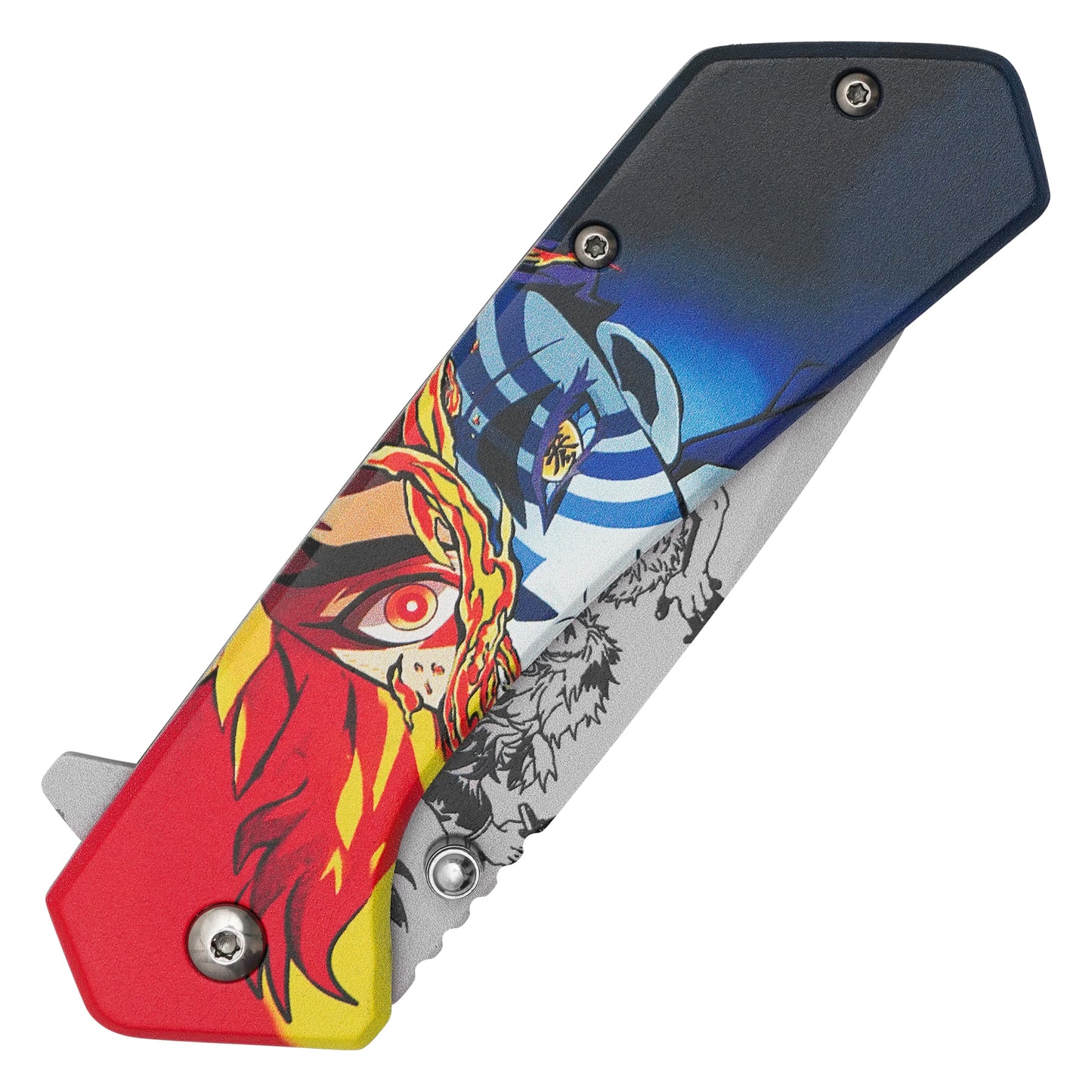 Demon Slayer: Kimetsu no Yaiba – 7.75" Rengoku vs Akaza | Spring Assisted Pocket Knife