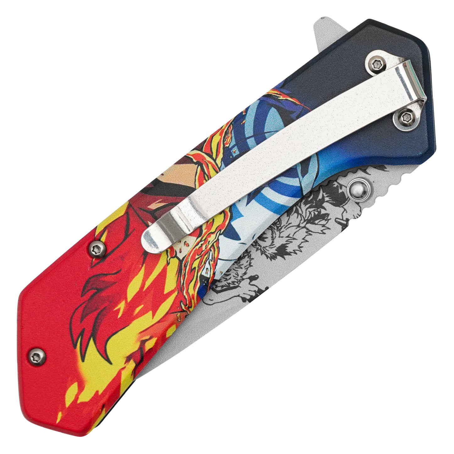 Demon Slayer: Kimetsu no Yaiba – 7.75" Rengoku vs Akaza | Spring Assisted Pocket Knife