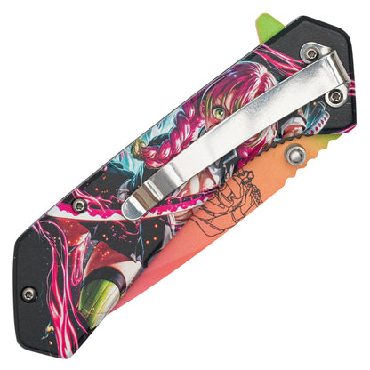 Demon Slayer: Kimetsu no Yaiba – 7.75" Mitsuri | Spring Assisted Pocket Knife