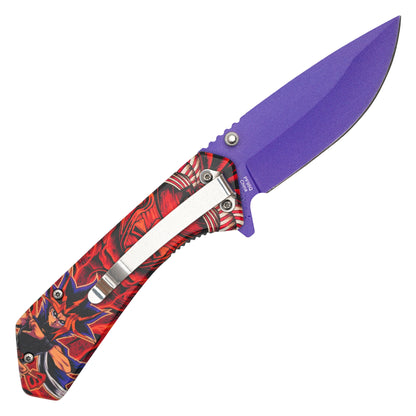 Yu‑Gi‑Oh! – 7.75" Purple Exodia | Spring Assisted Pocket Knife