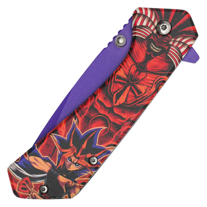 Yu‑Gi‑Oh! – 7.75" Purple Exodia | Spring Assisted Pocket Knife