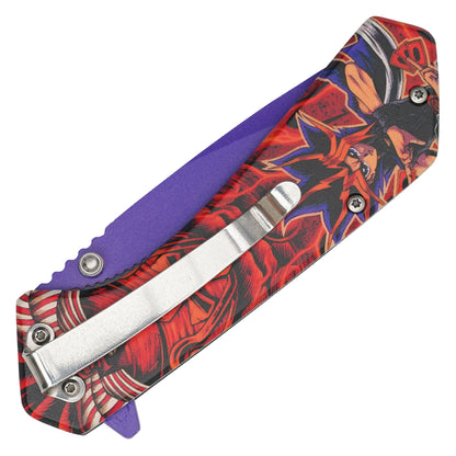 Yu‑Gi‑Oh! – 7.75" Purple Exodia | Spring Assisted Pocket Knife