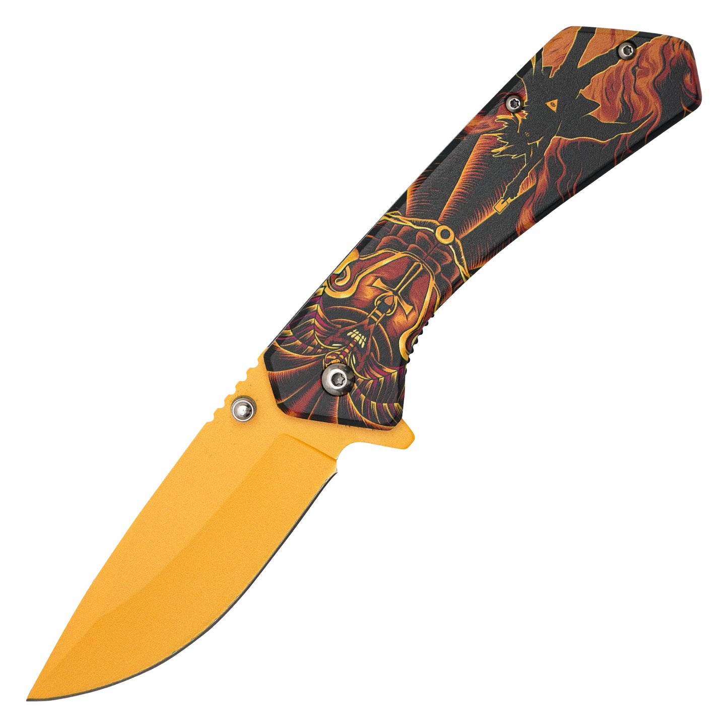 Yu-Gi-Oh! – 7.75" Gold Exodia | Spring Assisted Pocket Knife