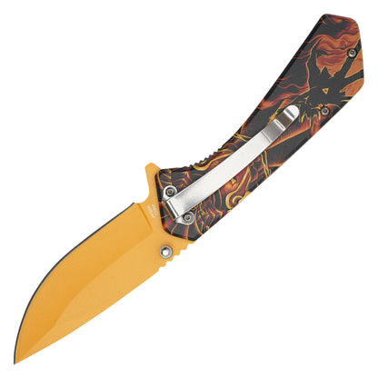 Yu-Gi-Oh! – 7.75" Gold Exodia | Spring Assisted Pocket Knife