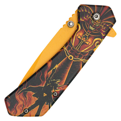 Yu-Gi-Oh! – 7.75" Gold Exodia | Spring Assisted Pocket Knife