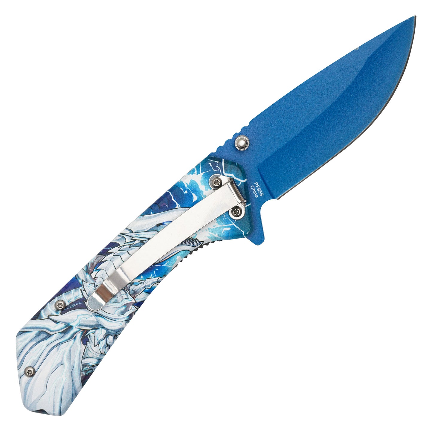 Yu-Gi-Oh! – 7.75" Blue-Eyes White Dragon | Spring Assisted Pocket Knife