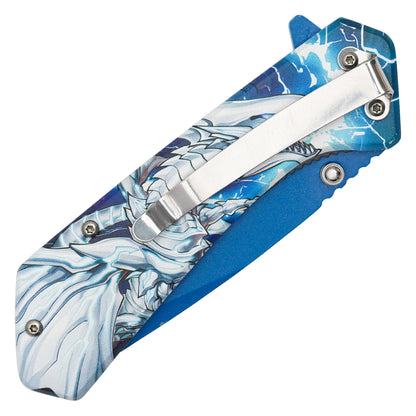 Yu-Gi-Oh! – 7.75" Blue-Eyes White Dragon | Spring Assisted Pocket Knife