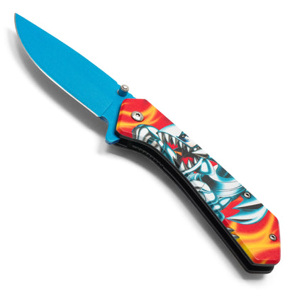 Yu-Gi-Oh! – 7.75" Blue-Eyes Toon Dragon | Spring Assisted Pocket Knife
