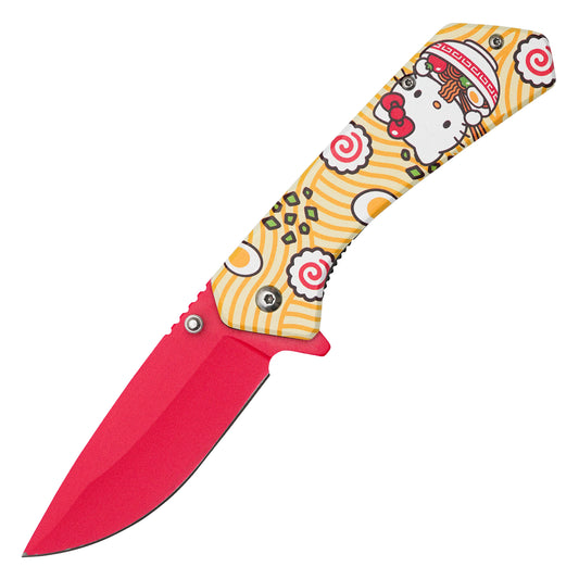 Hello Kitty - 7.75" Ramen Kitty | Spring Assisted Pocket Knife