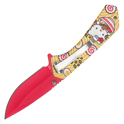 Hello Kitty - 7.75" Ramen Kitty | Spring Assisted Pocket Knife