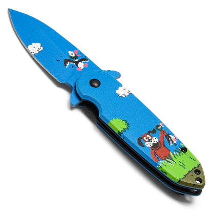 Duck Hunt - Laughing Dog | Collectible Spring Assisted Pocket Knife
