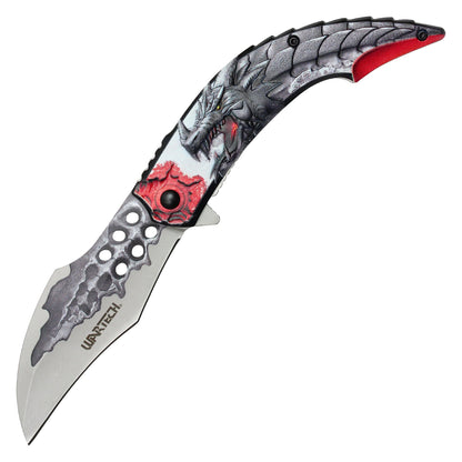 Wartech - 8" Red 3D Dragon Pocket Knife