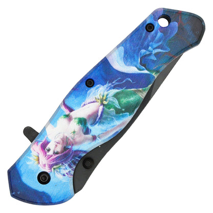 Wartech - 8" Mermaid Print Pocket Knife