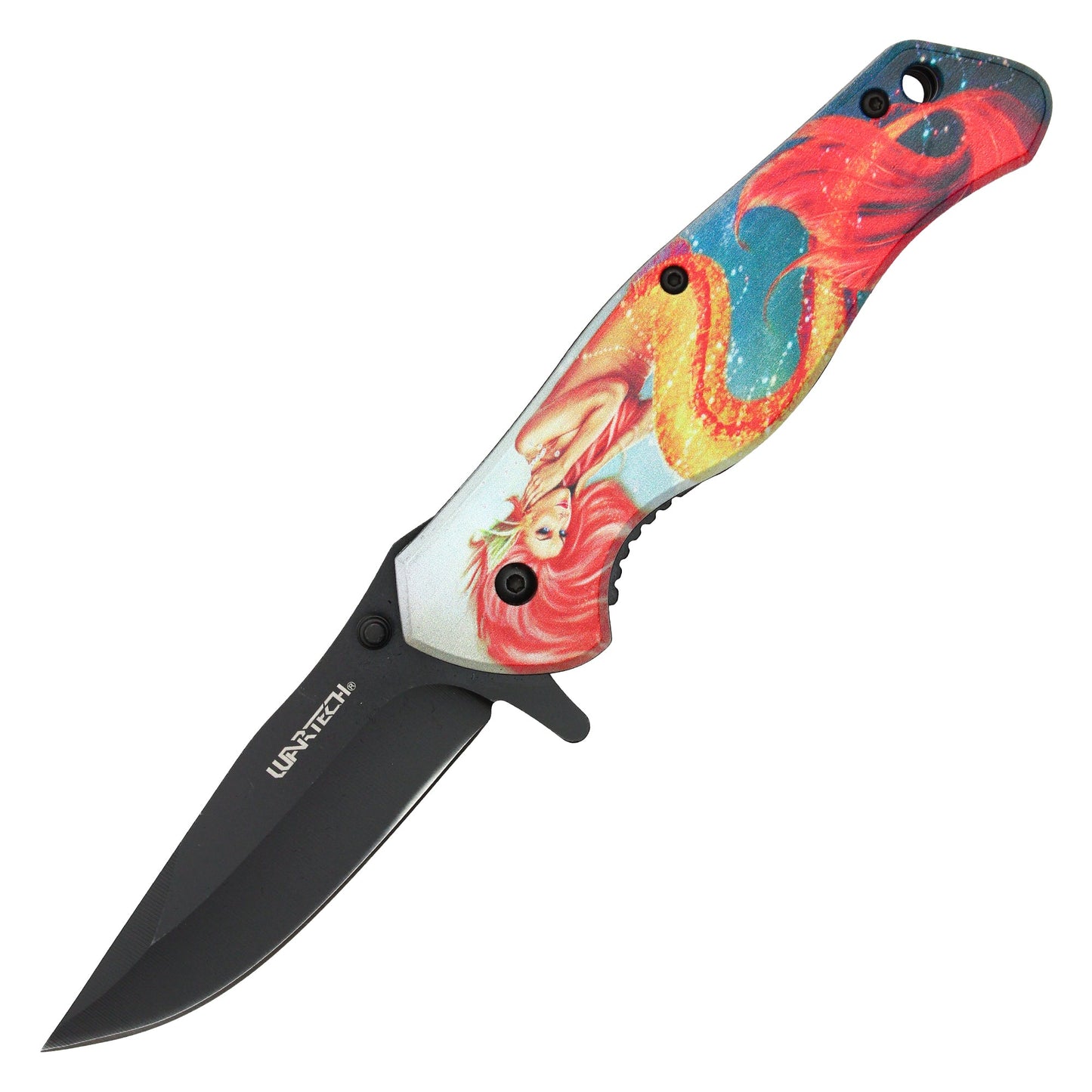 Wartech - 8" Mermaid Print Pocket Knife