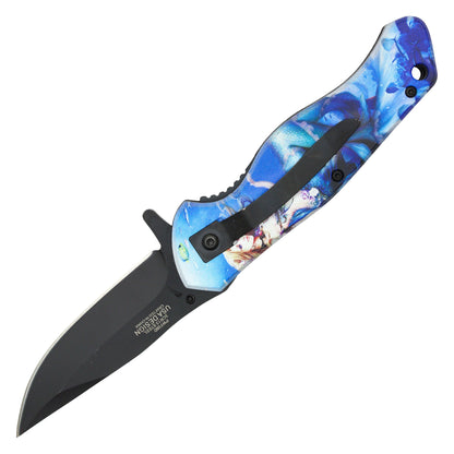 Wartech - 8" Mermaid Print Pocket Knife