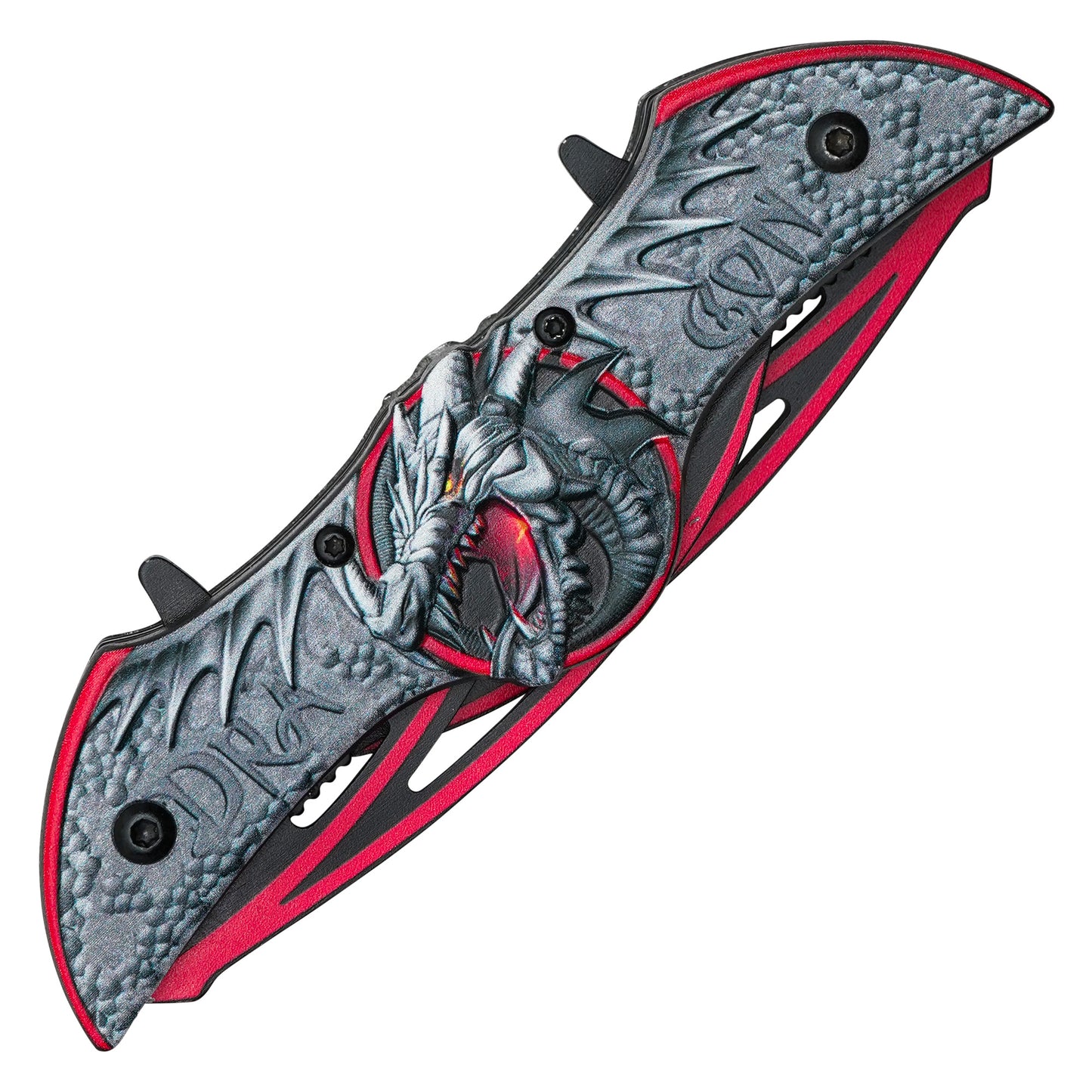 Wartech - 10.5" Dual Blade Red Dragon | Spring Assisted Pocket Knife