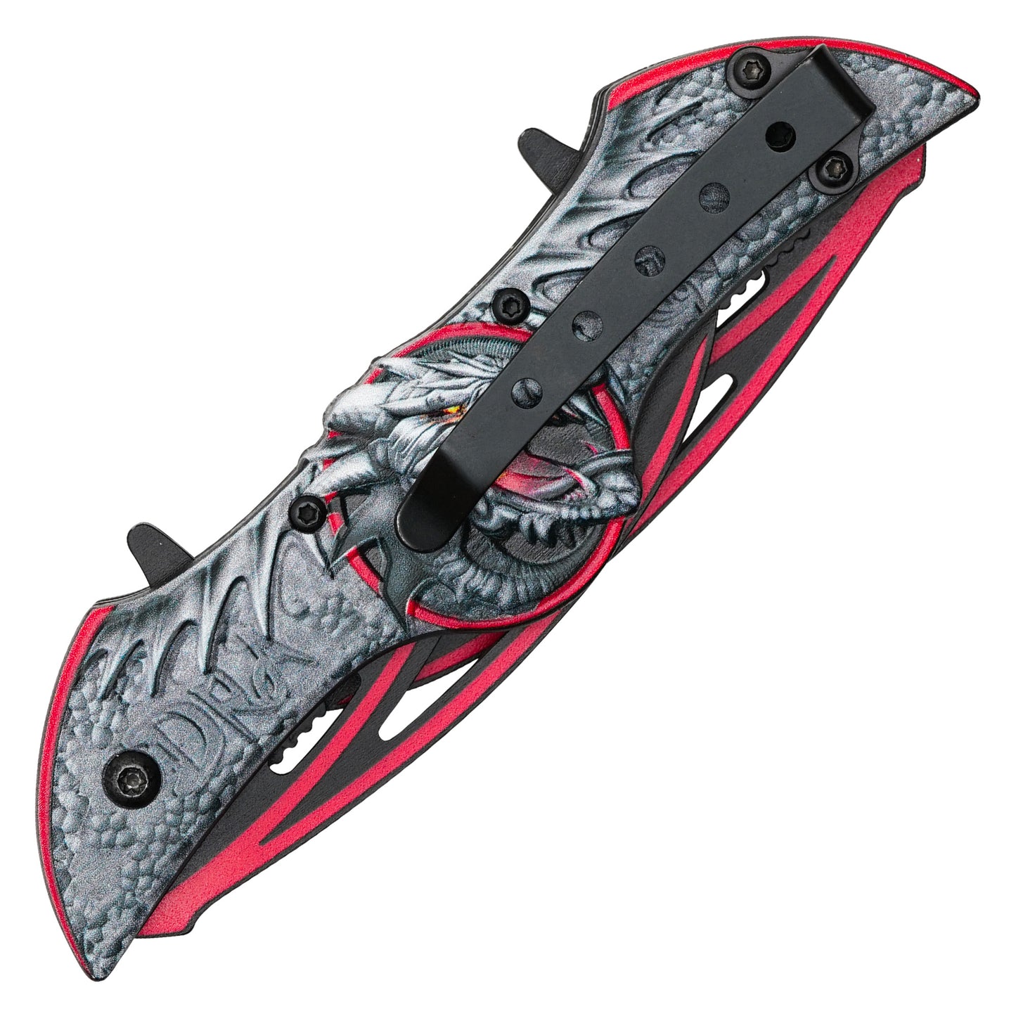 Wartech - 10.5" Dual Blade Red Dragon | Spring Assisted Pocket Knife