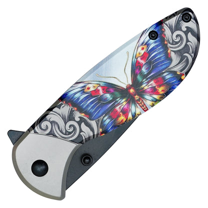 Wartech - 7" Black Butterfly | Spring Assisted Pocket Knife