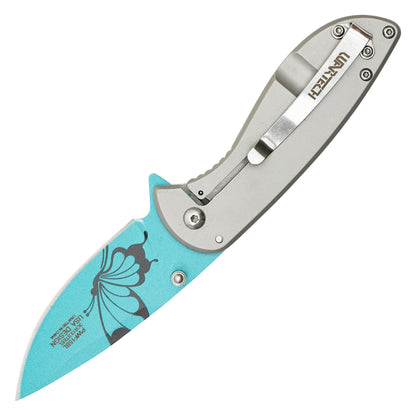 Wartech - 7" Blue Butterfly | Spring Assisted Pocket Knife