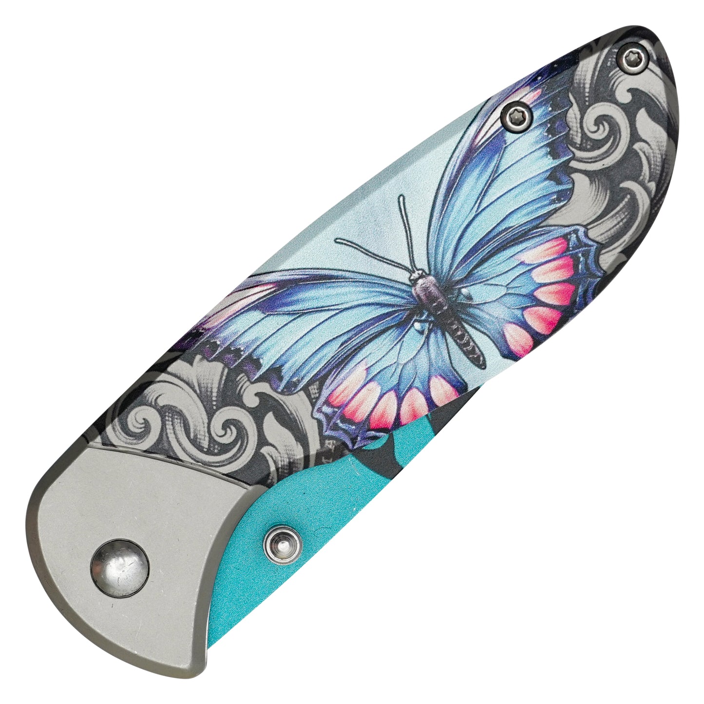 Wartech - 7" Blue Butterfly | Spring Assisted Pocket Knife