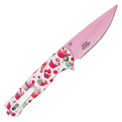 Wartech – 8" Strawberry Cupcake | Spring Assisted Pocket Knife