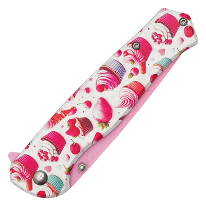 Wartech – 8" Strawberry Cupcake | Spring Assisted Pocket Knife