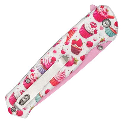 Wartech – 8" Strawberry Cupcake | Spring Assisted Pocket Knife