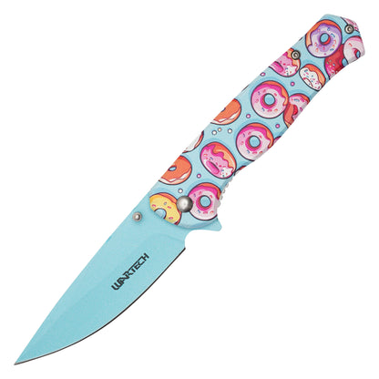 Wartech – 8" Frosted Donuts | Spring Assisted Pocket Knife