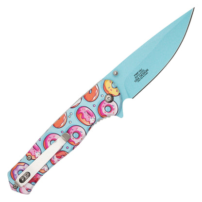 Wartech – 8" Frosted Donuts | Spring Assisted Pocket Knife