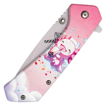 Wartech – 7.75" Axolotl Boba | Spring Assisted Pocket Knife