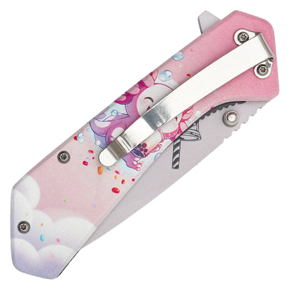 Wartech – 7.75" Axolotl Boba | Spring Assisted Pocket Knife