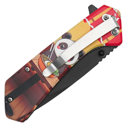 Wartech – 7.75" Ramen Panda | Spring Assisted Pocket Knife