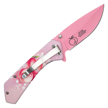 Wartech – 7.75" Pink Peaches | Spring Assisted Pocket Knife