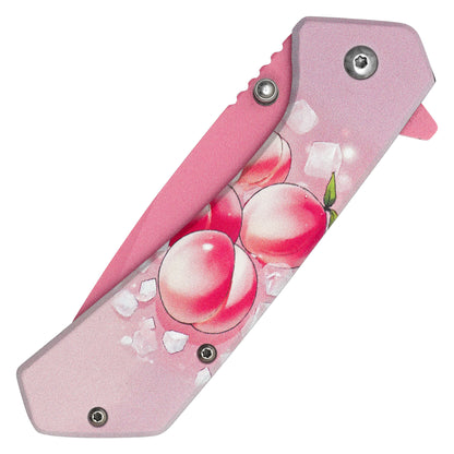 Wartech – 7.75" Pink Peaches | Spring Assisted Pocket Knife