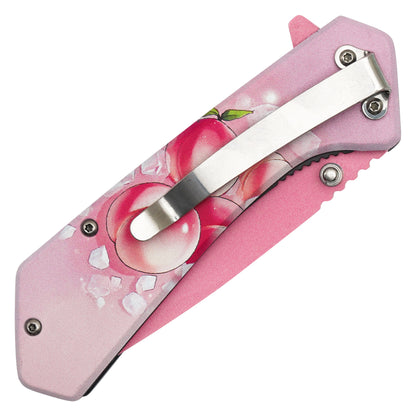 Wartech – 7.75" Pink Peaches | Spring Assisted Pocket Knife