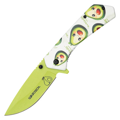 Wartech - 7.75" Happy Avocado | Spring Assisted Pocket Knife