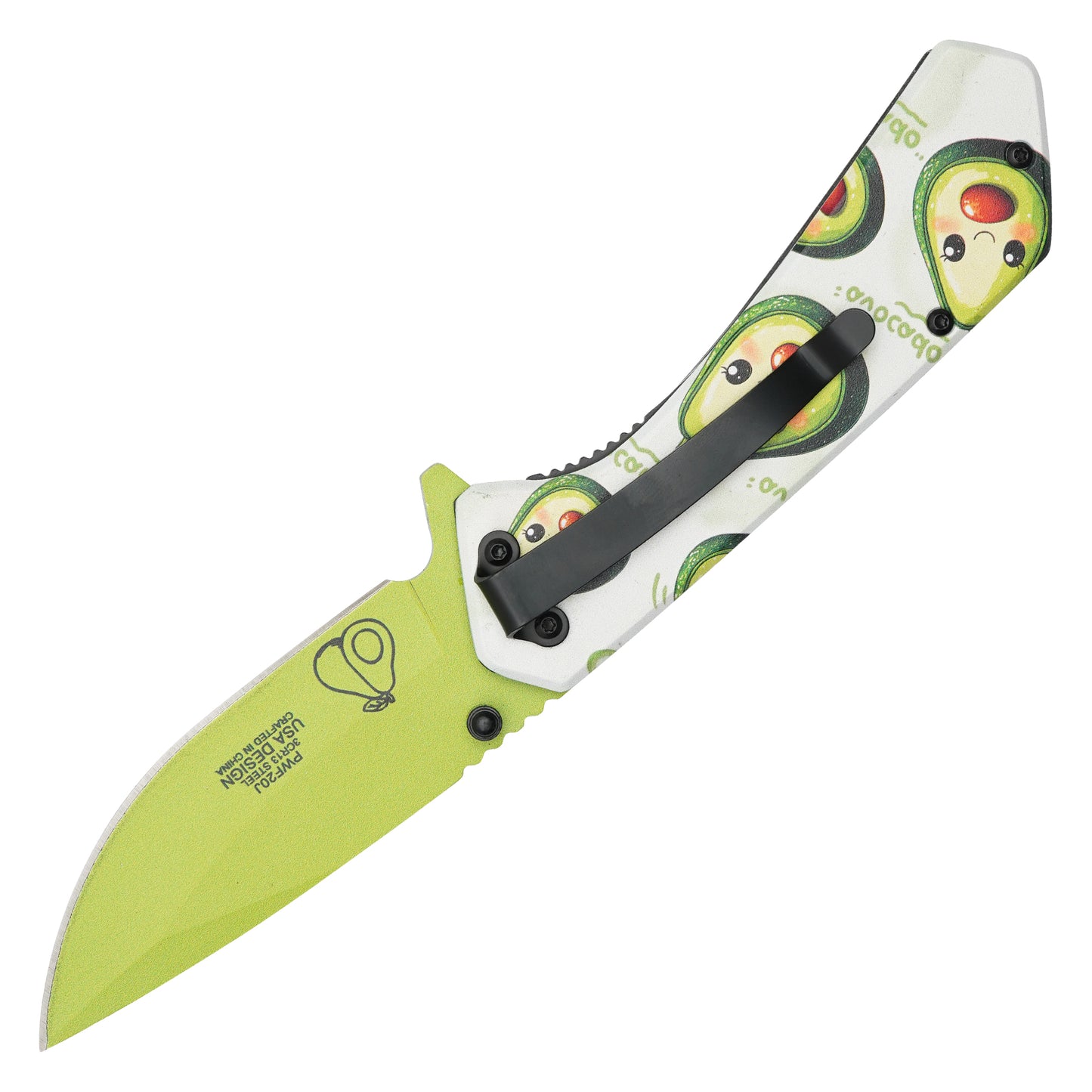 Wartech - 7.75" Happy Avocado | Spring Assisted Pocket Knife