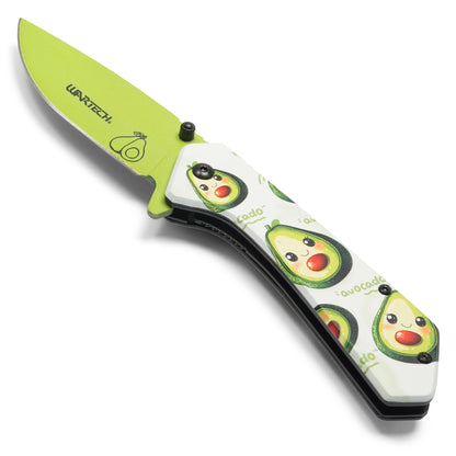 Wartech - 7.75" Happy Avocado | Spring Assisted Pocket Knife
