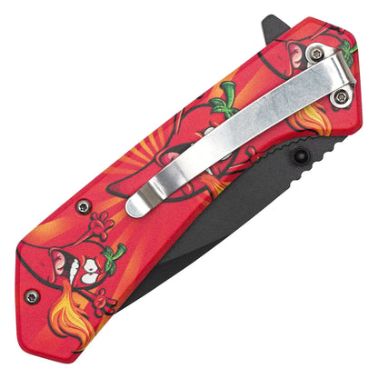 Wartech - 7.75" Blazing Peppers | Spring Assisted Pocket Knife