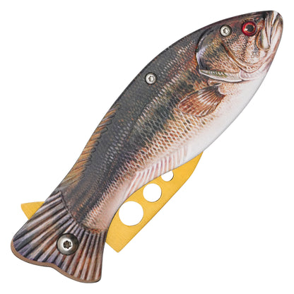 Wartech - 8" Largemouth Bass | Spring Assisted Pocket Knife