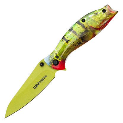 Wartech - 7.25" Peacock Bass | Spring Assisted Pocket Knife