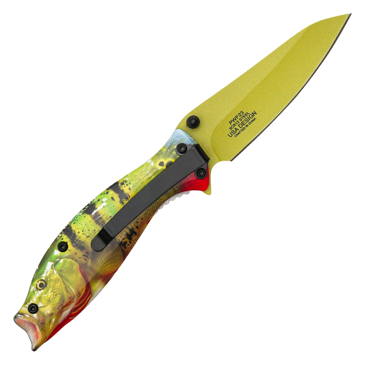 Wartech - 7.25" Peacock Bass | Spring Assisted Pocket Knife