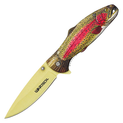 Wartech - 7.25" Rainbow Trout | Spring Assisted Pocket Knife