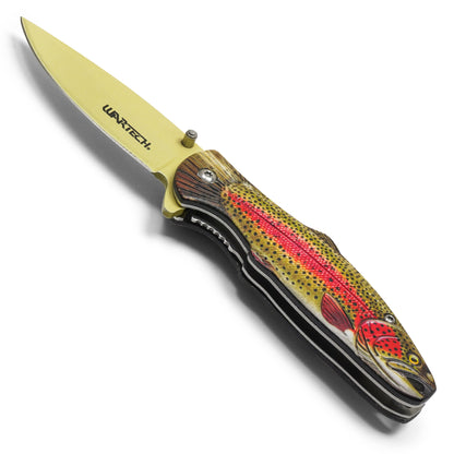 Wartech - 7.25" Rainbow Trout | Spring Assisted Pocket Knife