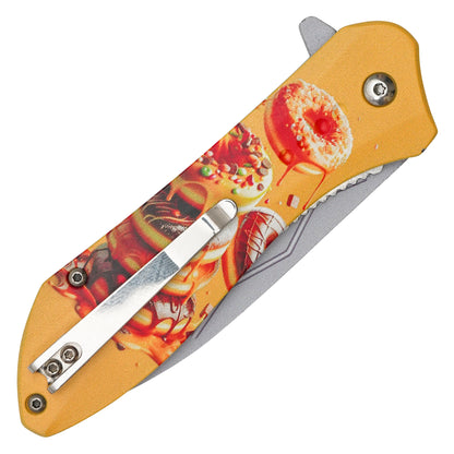 Wartech - 7.75" Donut Delights | Spring Assisted Pocket Knife