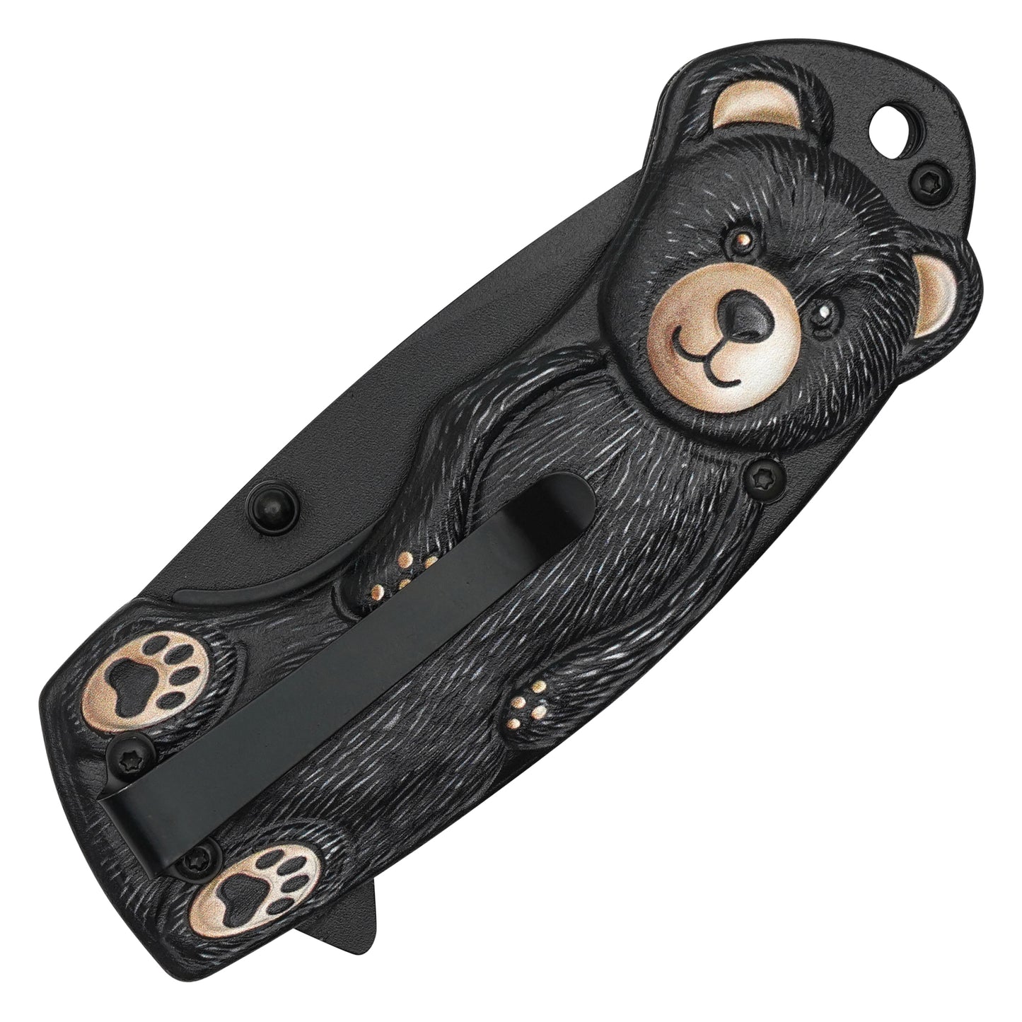 Wartech - 6.75" Black Bear | Spring Assisted Pocket Knife