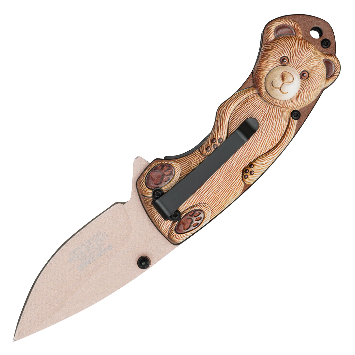 Wartech - 6.75" Brown Bear | Spring Assisted Pocket Knife