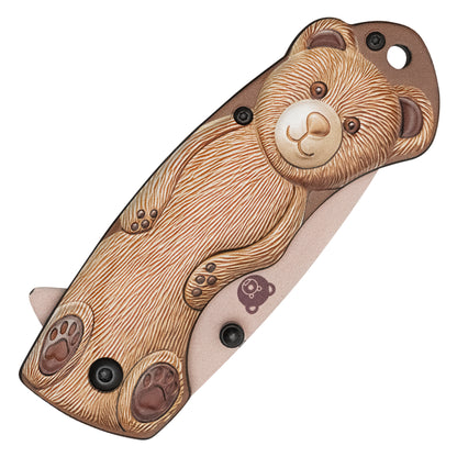 Wartech - 6.75" Brown Bear | Spring Assisted Pocket Knife