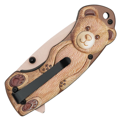 Wartech - 6.75" Brown Bear | Spring Assisted Pocket Knife