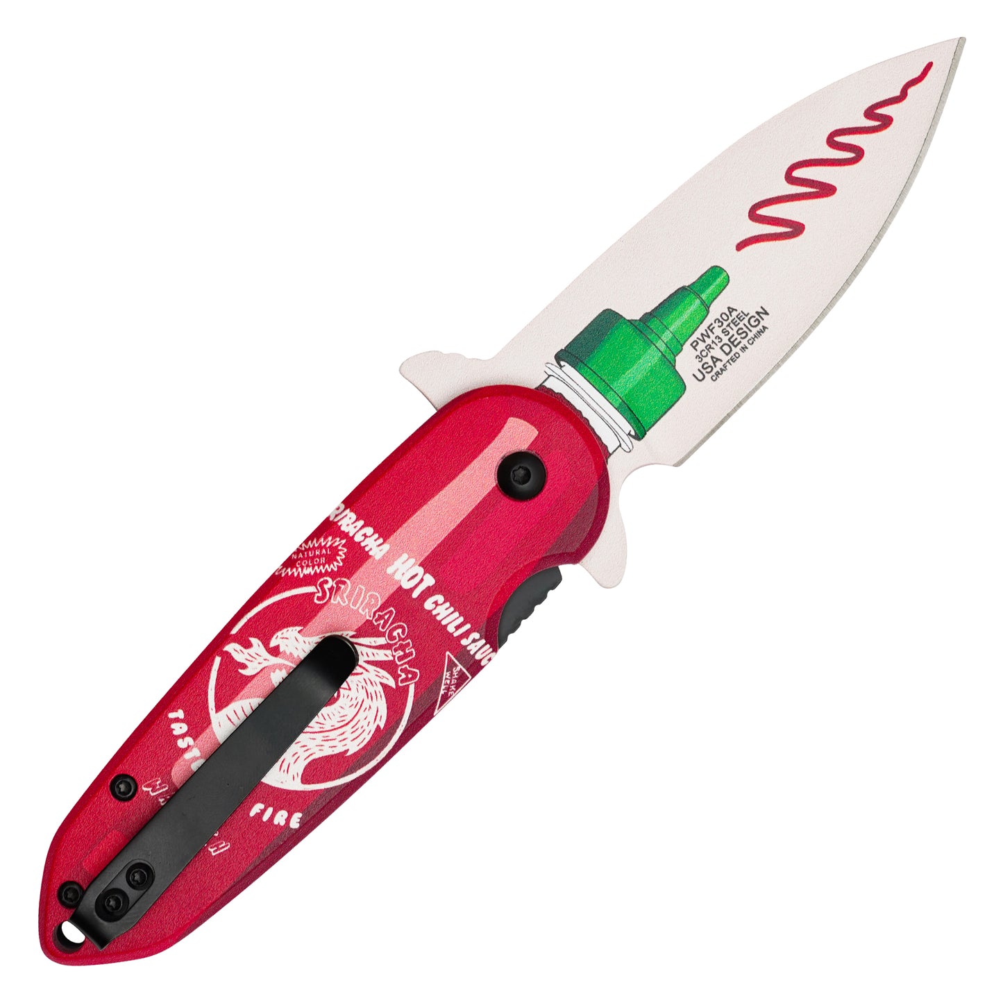 Wartech - 7.25" Hot Chili Sauce | Spring Assisted Pocket Knife
